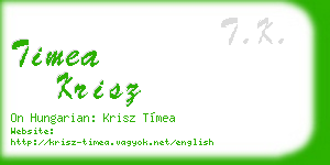 timea krisz business card